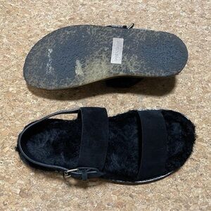 Size 35.5 Saint Laurent shearling sandals